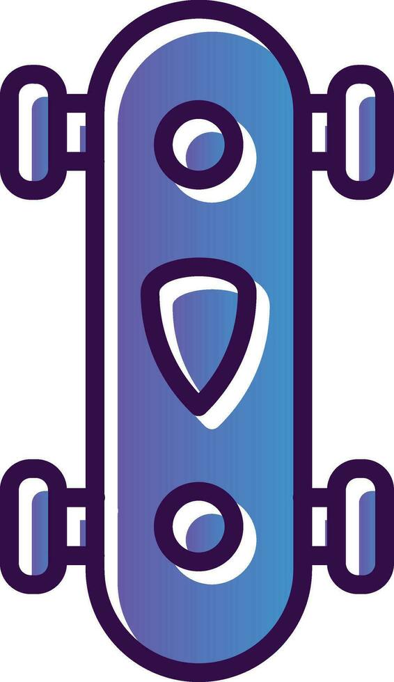 longboard vector icono diseño