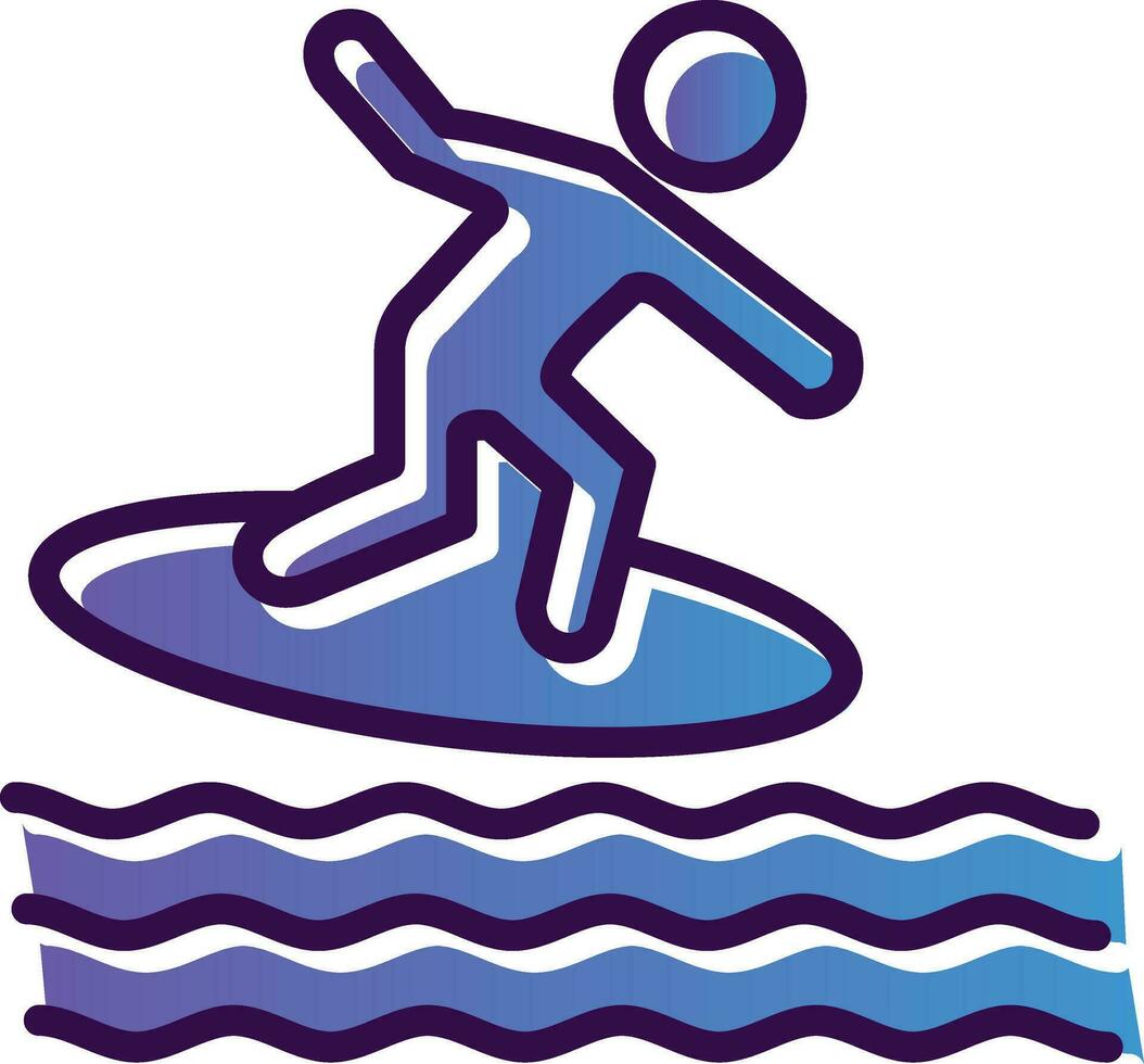 Surfing Vector Icon Design