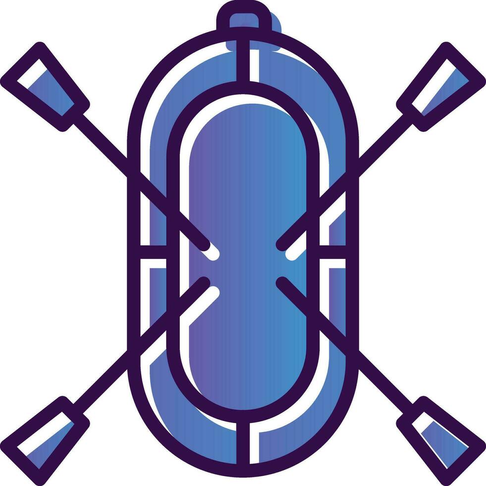 Rafting Vector Icon Design