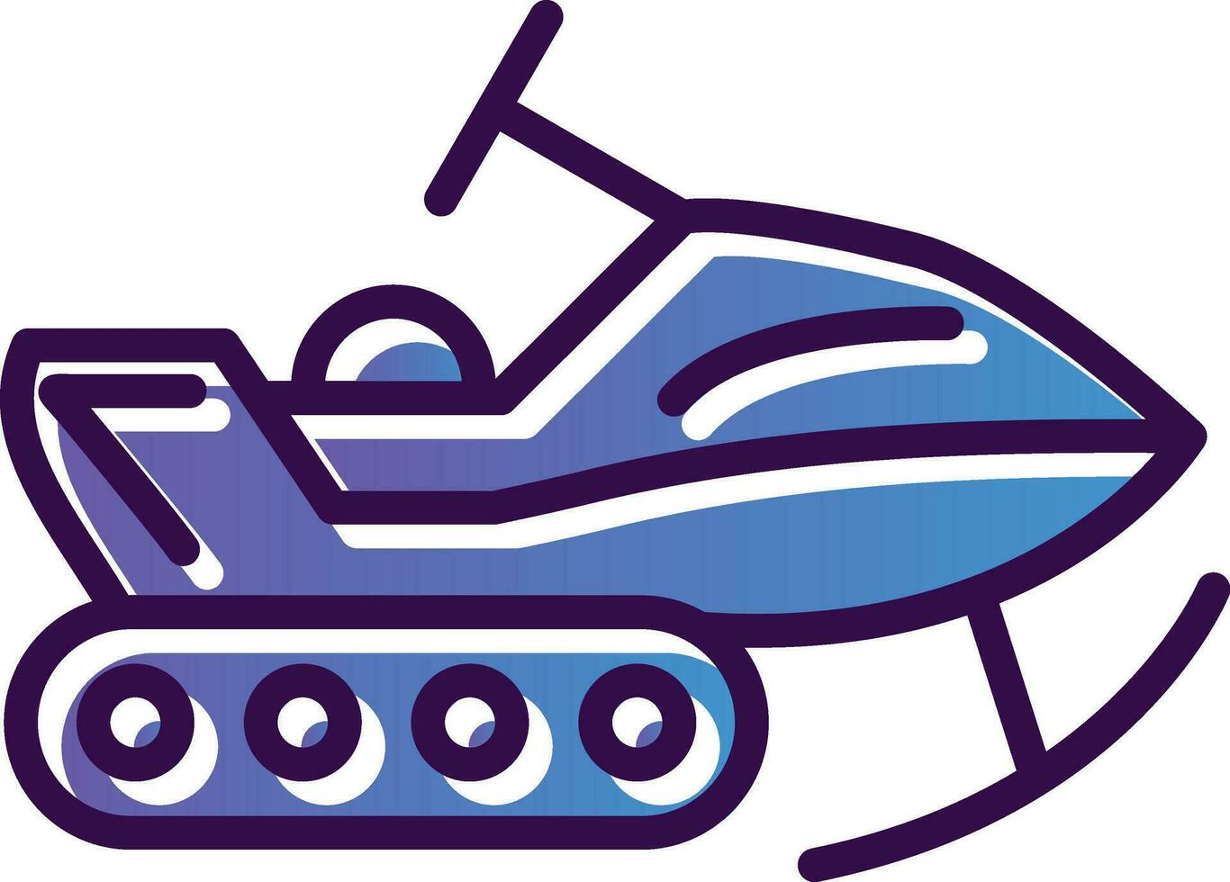 Snowmobile Vector Icon Design