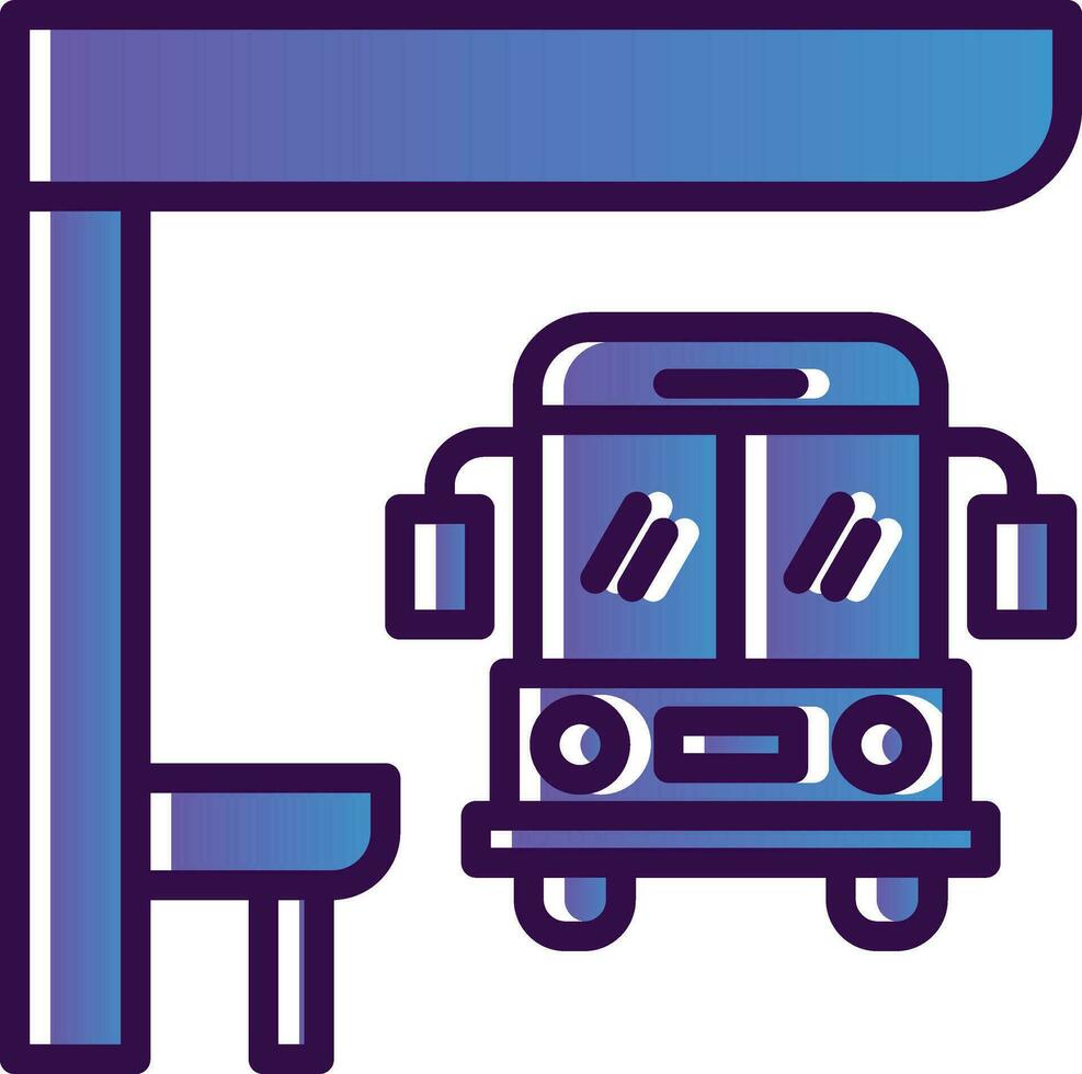 Bus stop Vector Icon Design