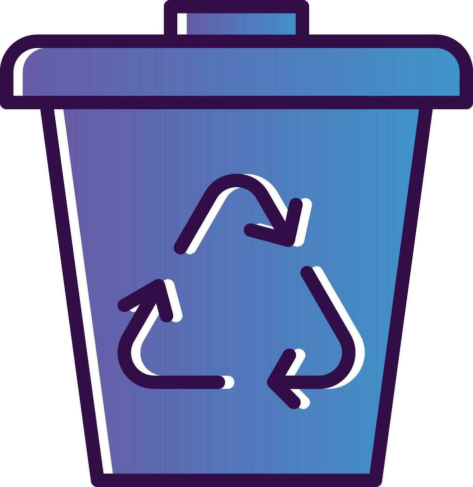 Waste bin Vector Icon Design
