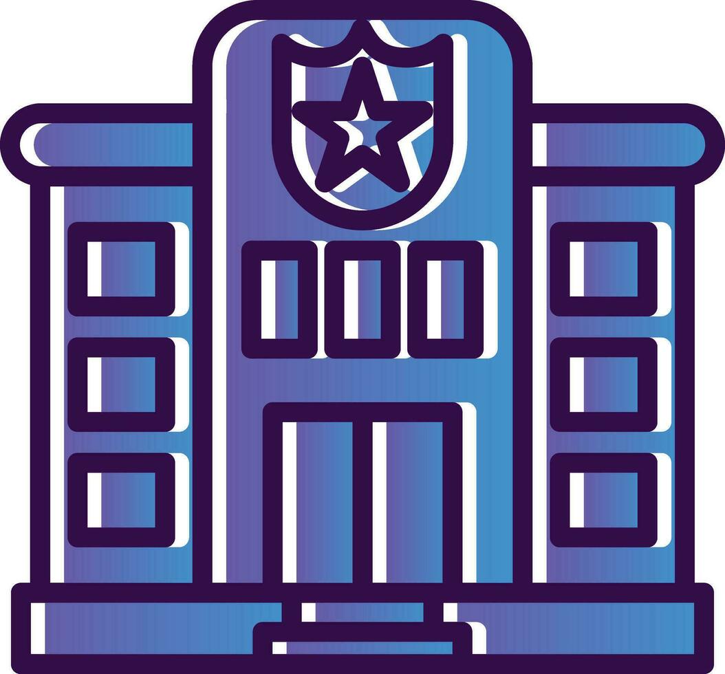 Police station Vector Icon Design