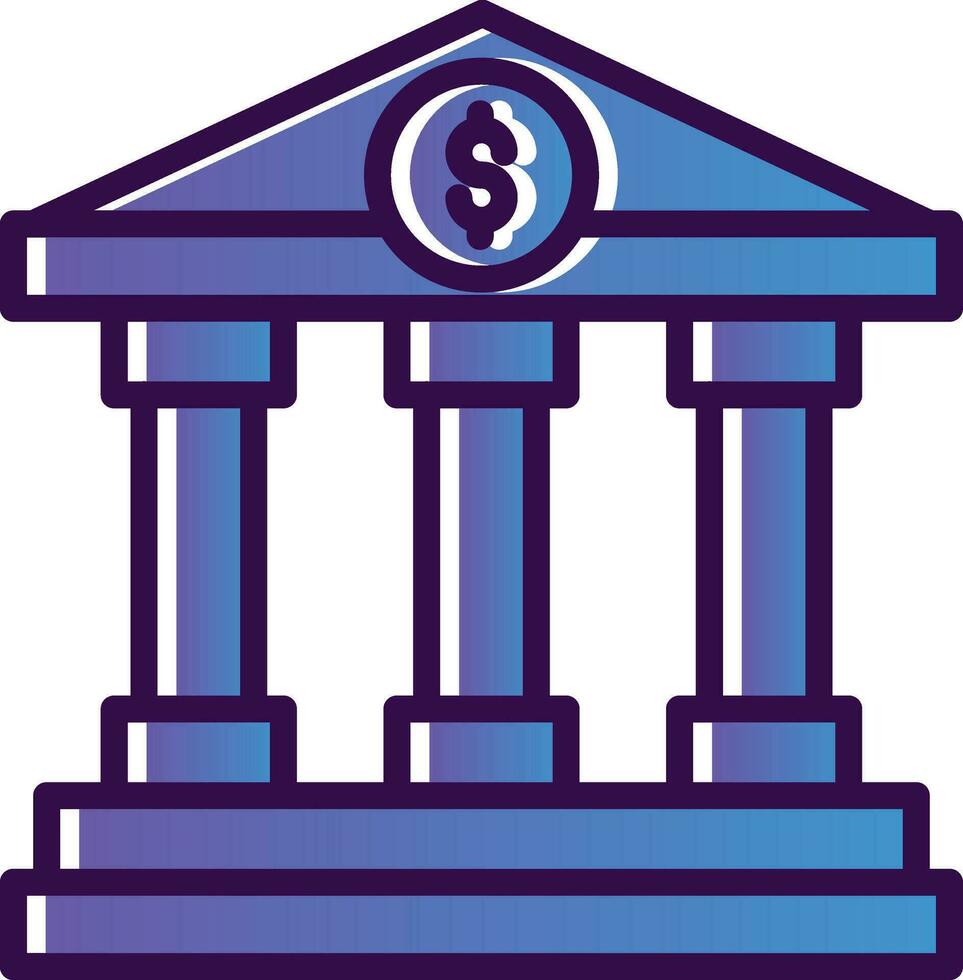 Government building Vector Icon Design