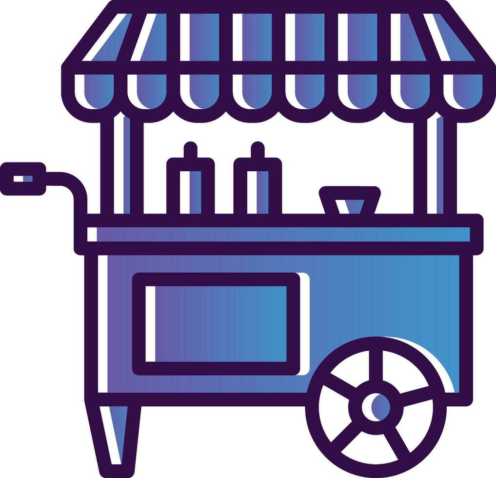 Food cart Vector Icon Design