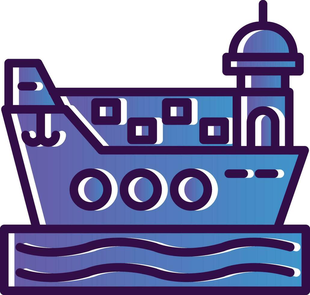 Cargo ship Vector Icon Design