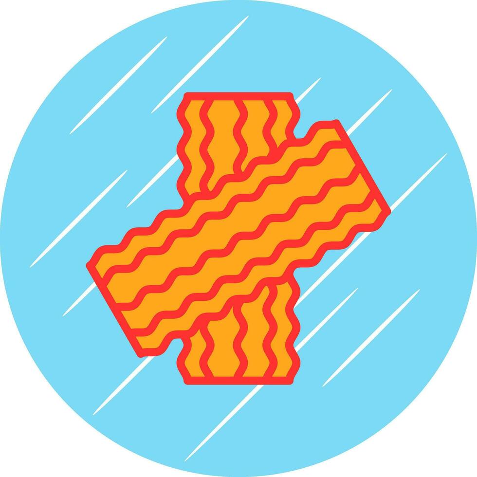 Bacon pie Vector Icon Design