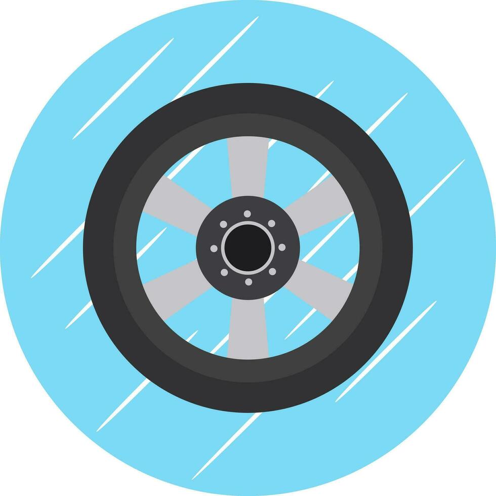 Alloy wheel Vector Icon Design
