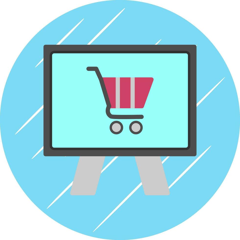 diseño de icono de vector de compras en línea