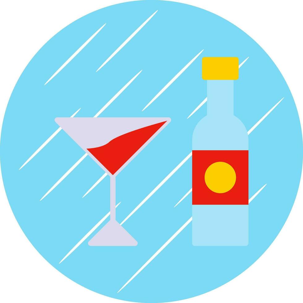 Alcoholic drink Vector Icon Design