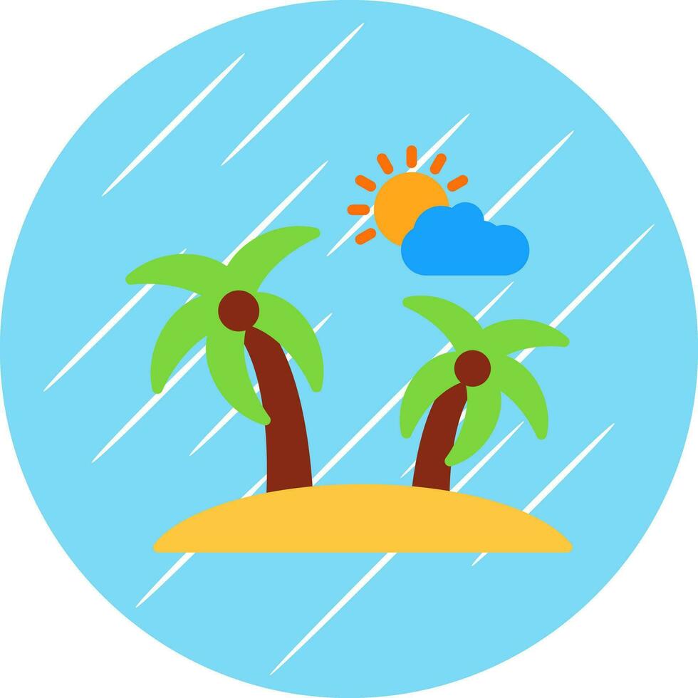 Island Vector Icon Design
