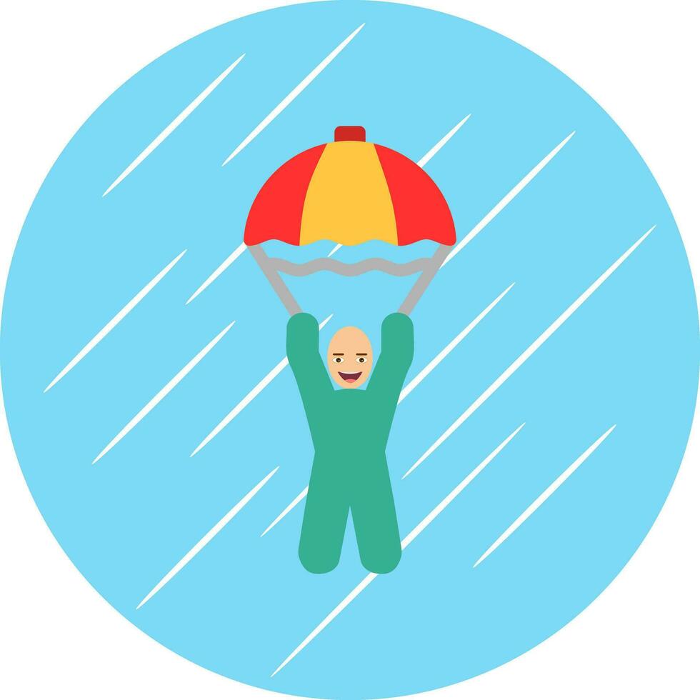 Skydiving Vector Icon Design