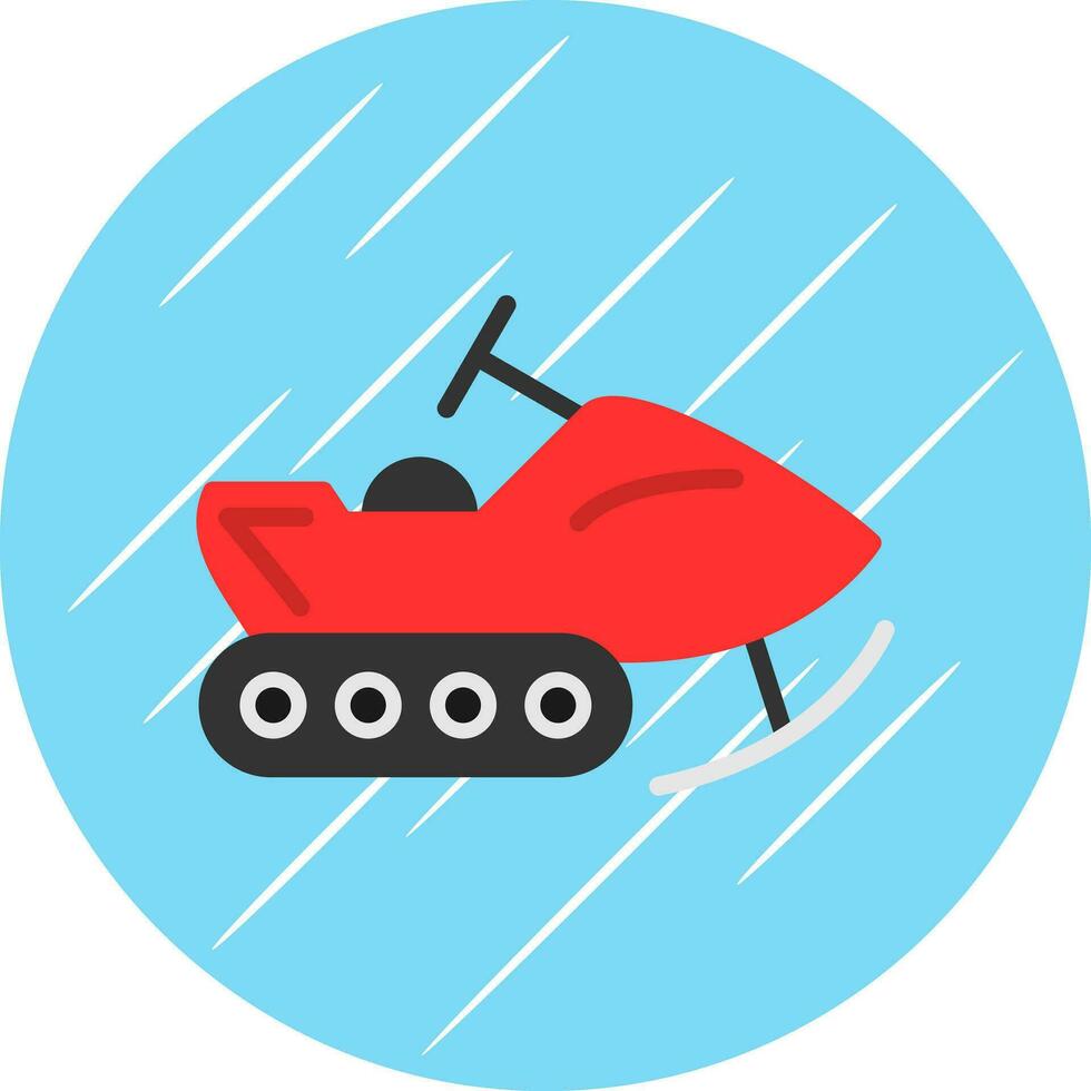 Snowmobile Vector Icon Design