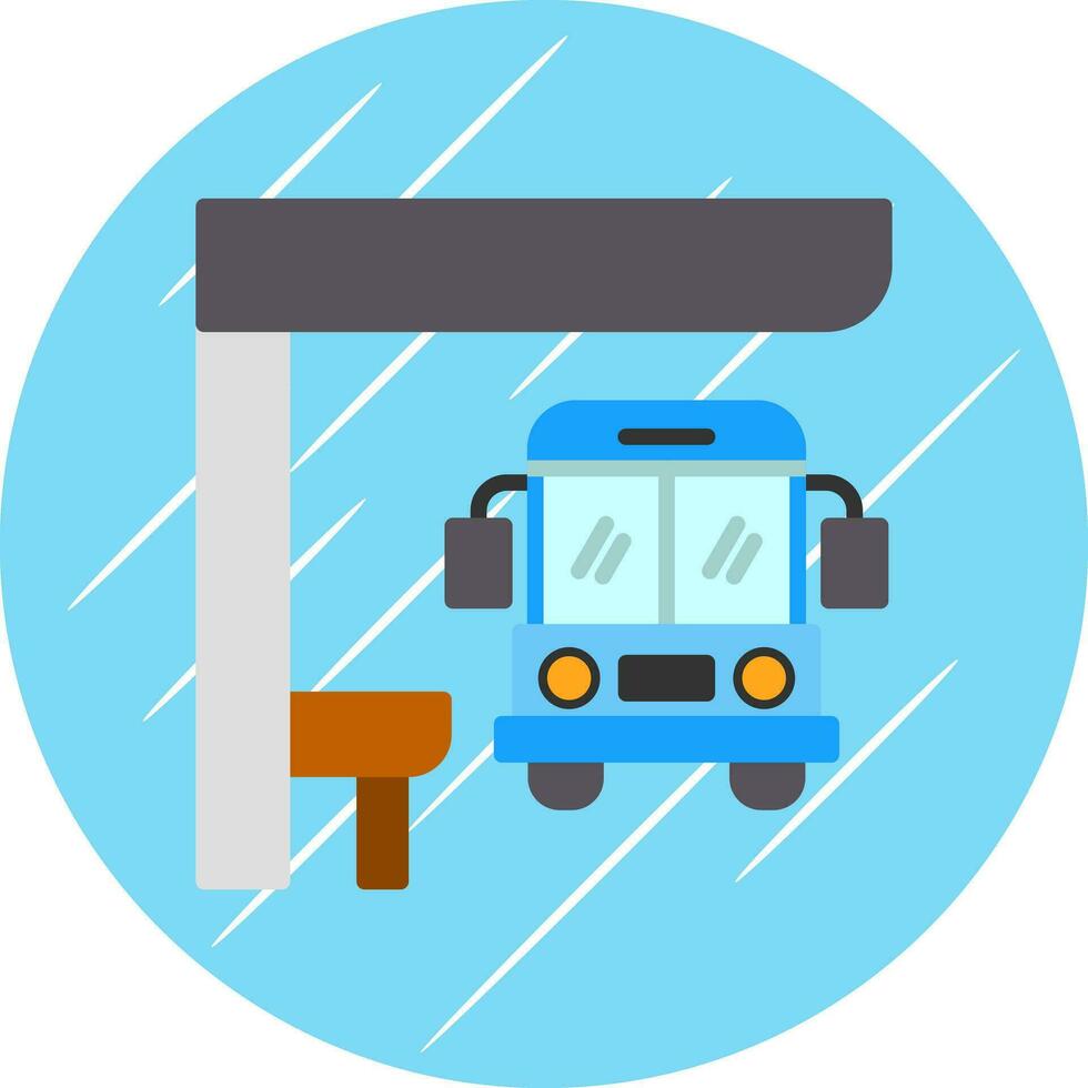 Bus stop Vector Icon Design