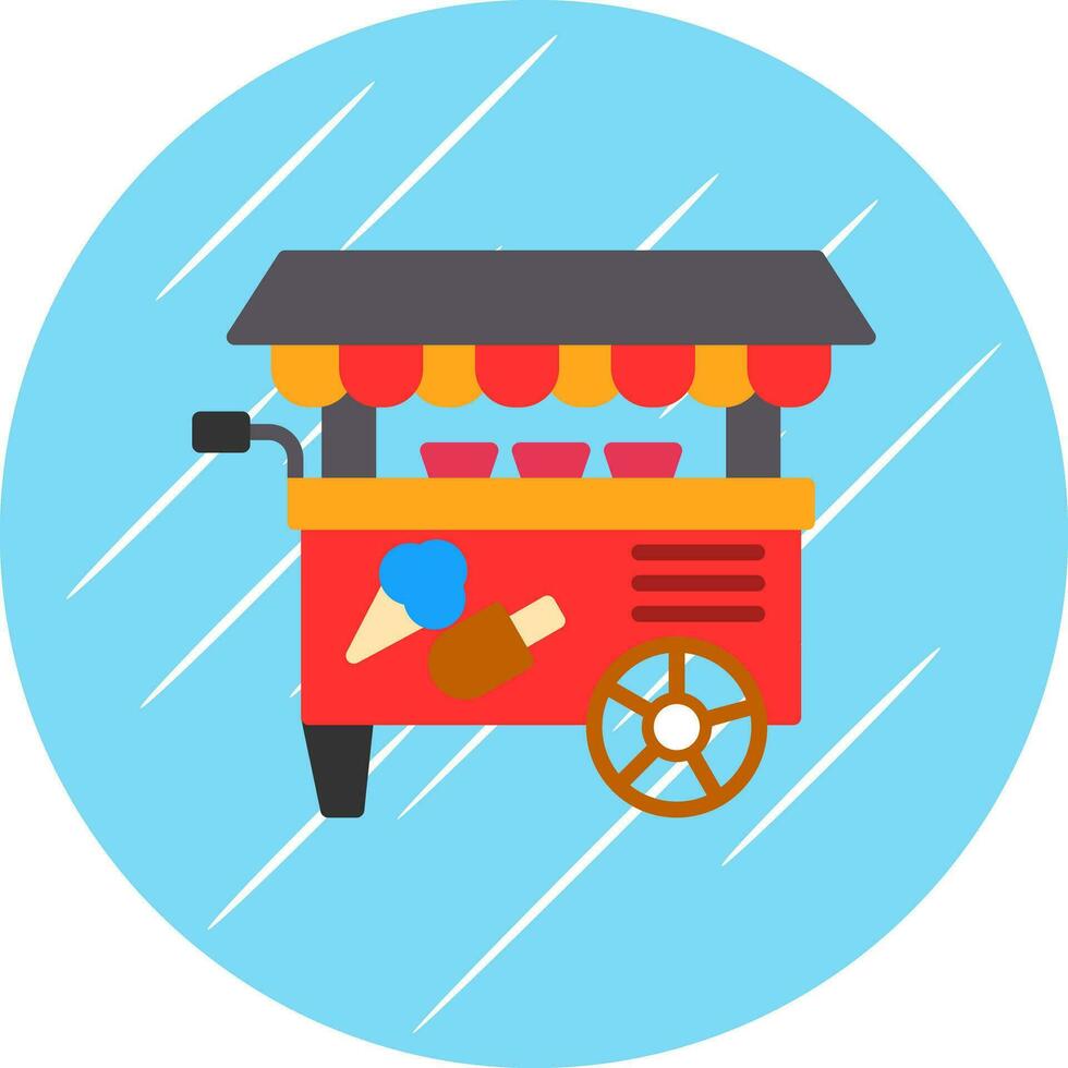 Ice cream cart Vector Icon Design