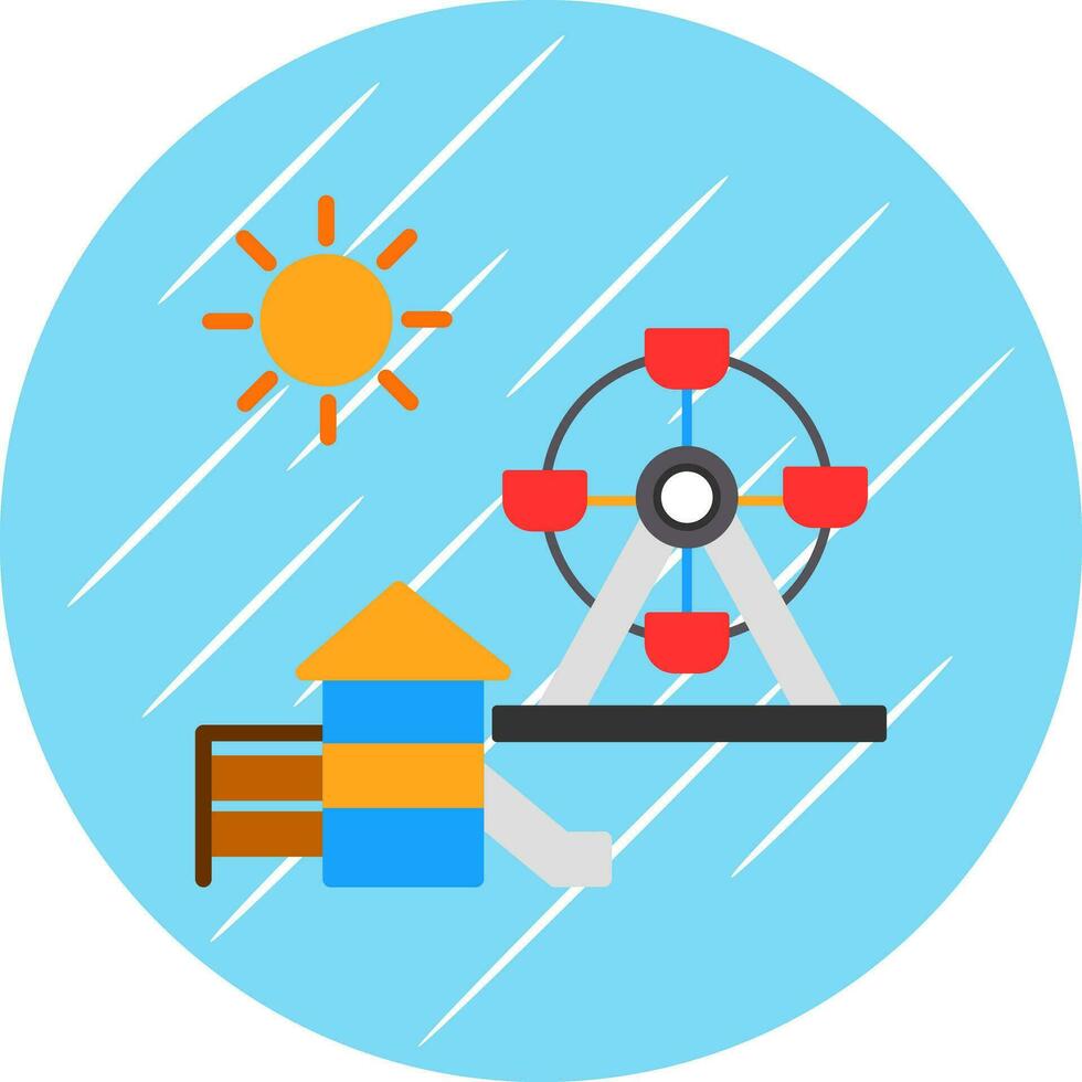 diseño de icono de vector de patio de recreo