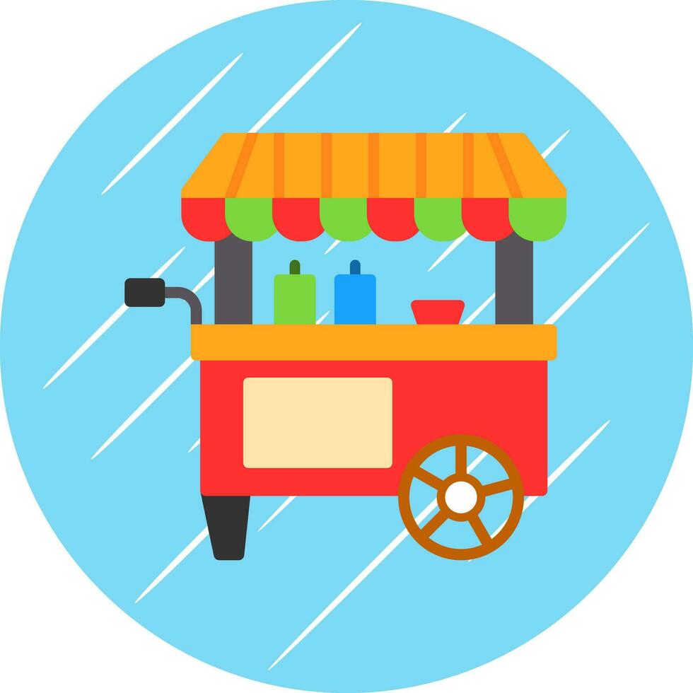 Food cart Vector Icon Design