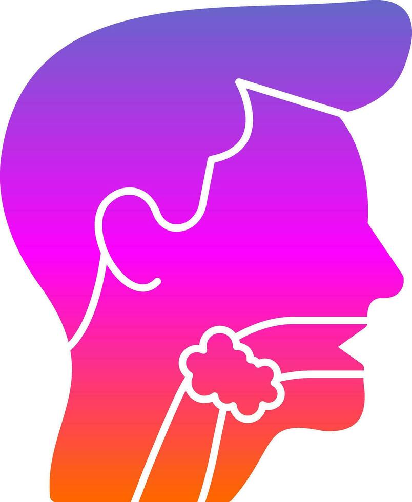 Throat cancer Vector Icon Design