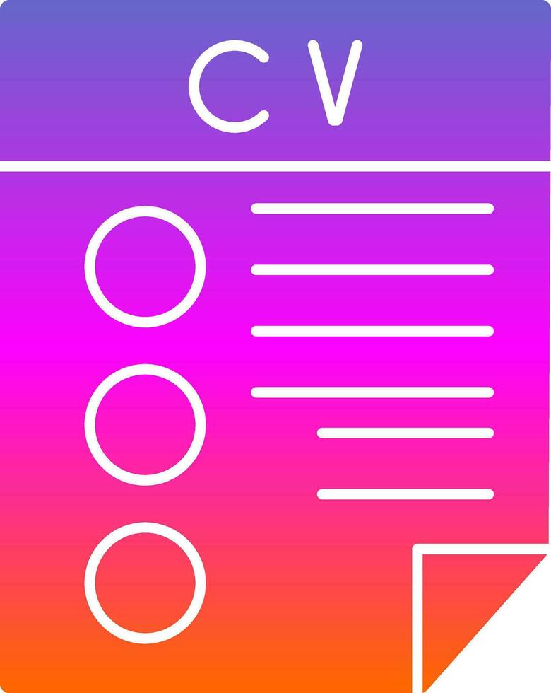 CV Vector Icon Design