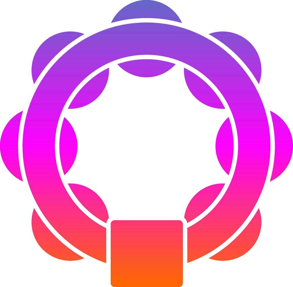 Tambourine Vector Icon Design