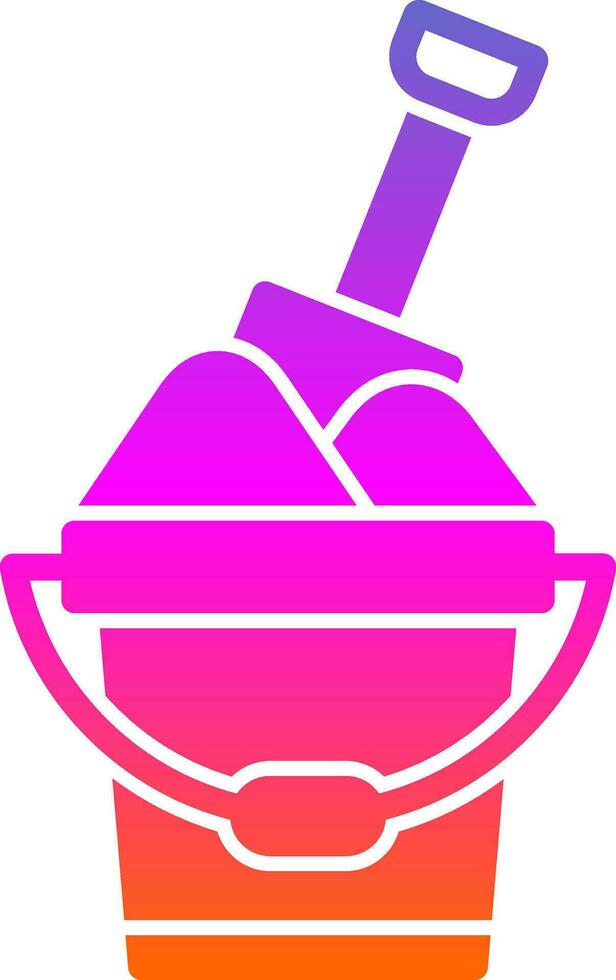 Sand bucket Vector Icon Design