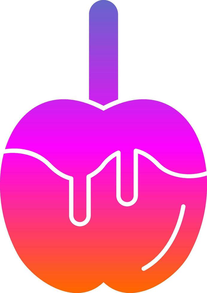 Caramel apple Vector Icon Design