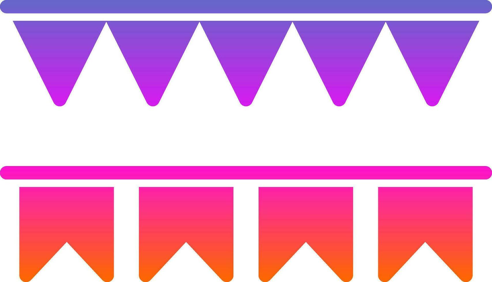 Decorative flag Vector Icon Design