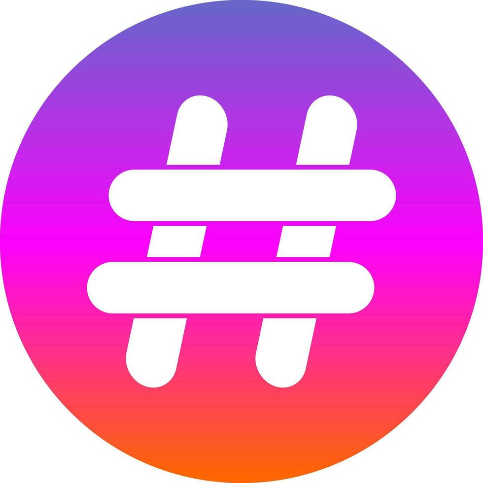 Hash tag Vector Icon Design