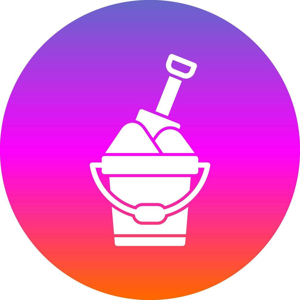 Sand bucket Vector Icon Design