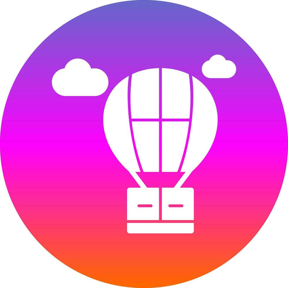 Hot air balloon Vector Icon Design