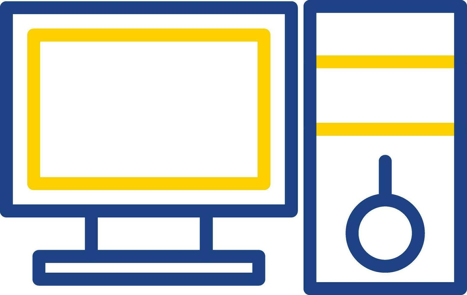 Desktop computer Vector Icon Design