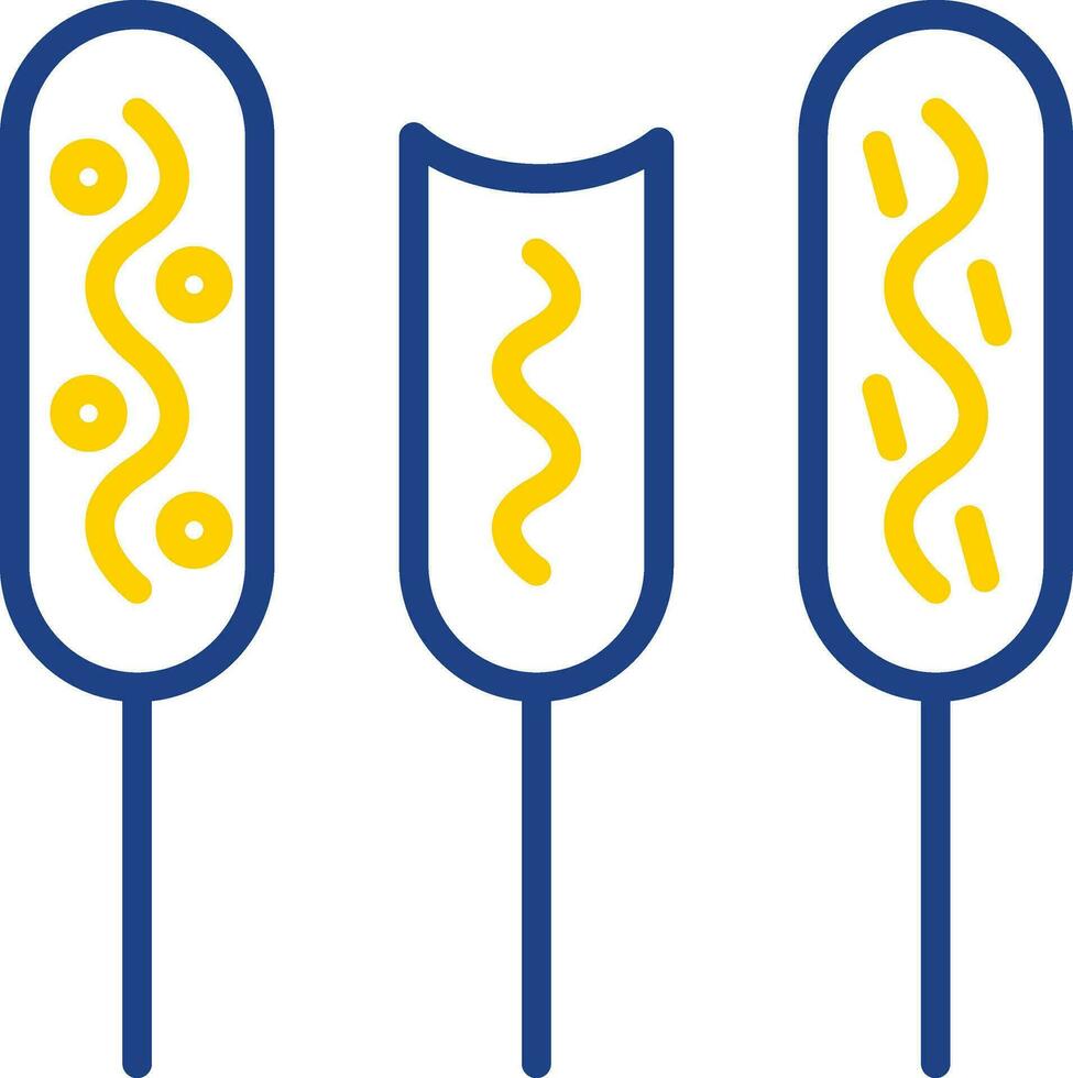 Corn dog Vector Icon Design