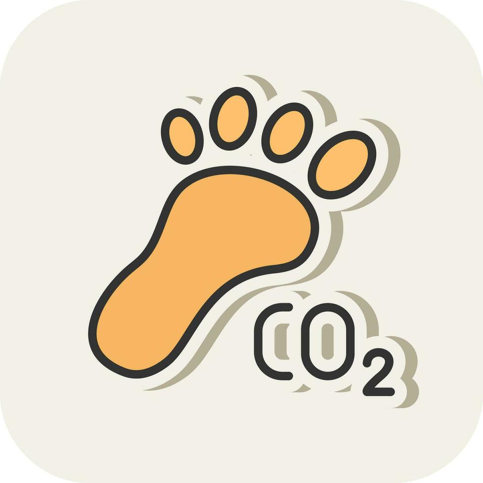 Carbon footprint Vector Icon Design