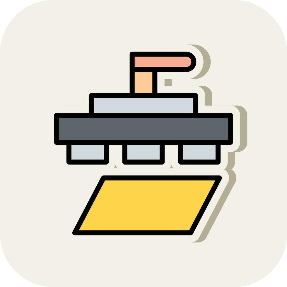 Letterpress Vector Icon Design