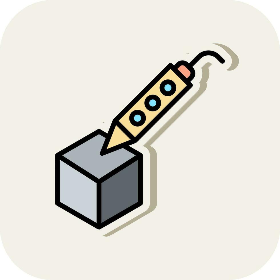 3d pen Vector Icon Design