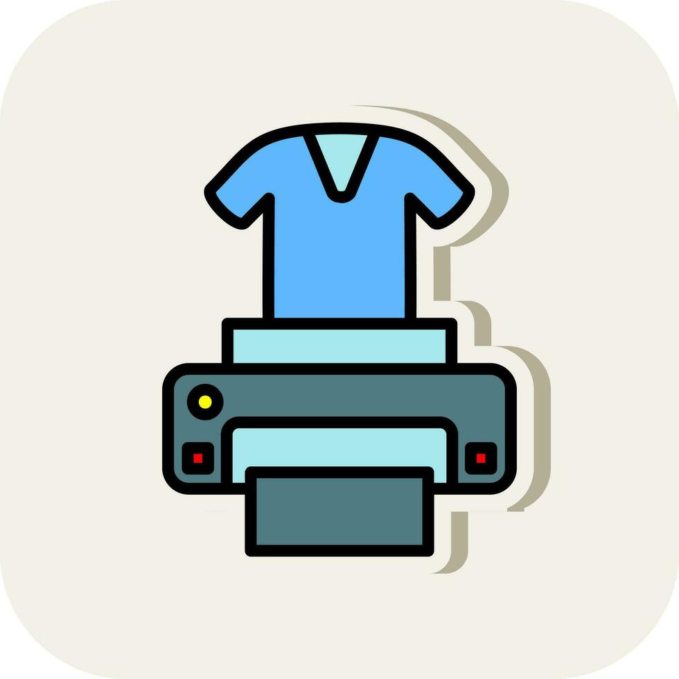 Dtg printer Vector Icon Design