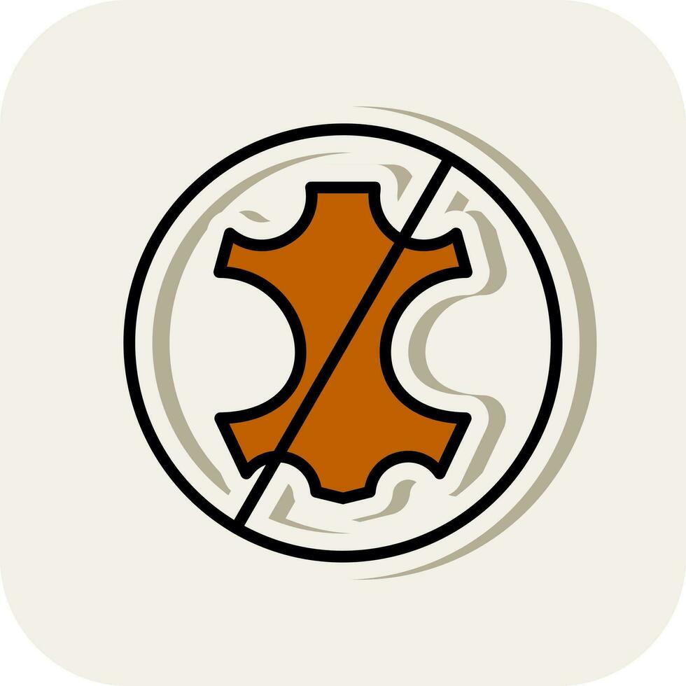 No leather Vector Icon Design