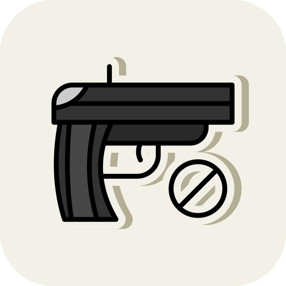 No rifle vector icono diseño