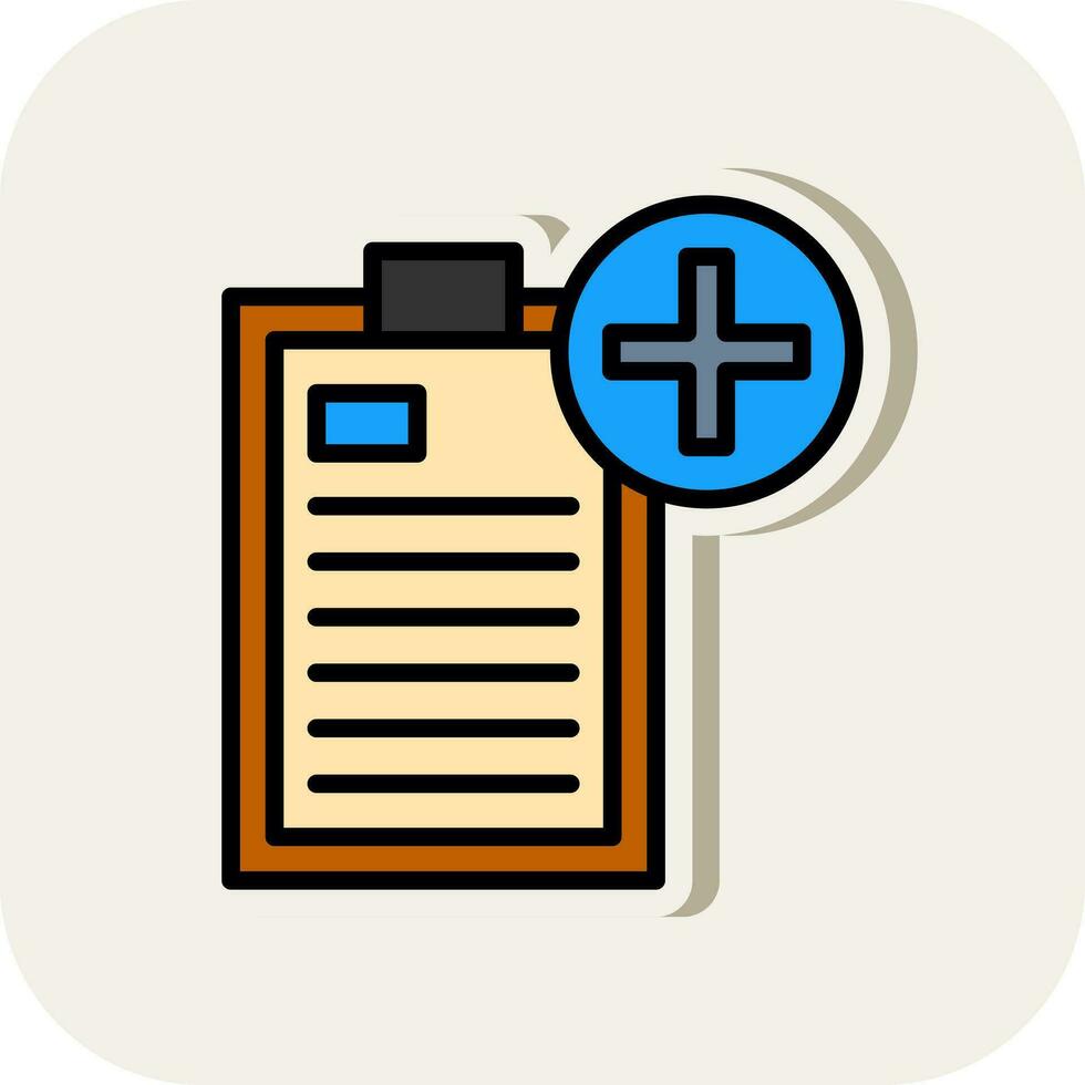 diseño de icono de vector de informe médico