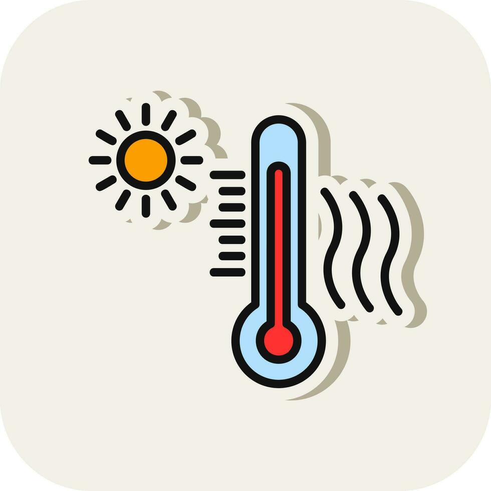 diseño de icono de vector de onda de calor