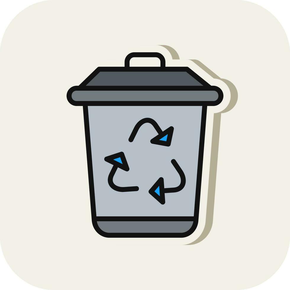 diseño de icono de vector de papelera de reciclaje