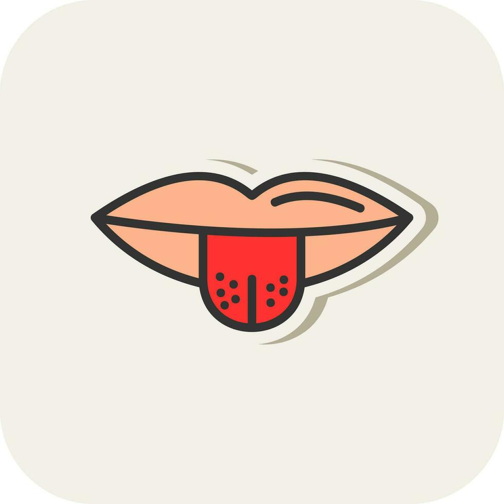 lengua fuera vector icono diseño