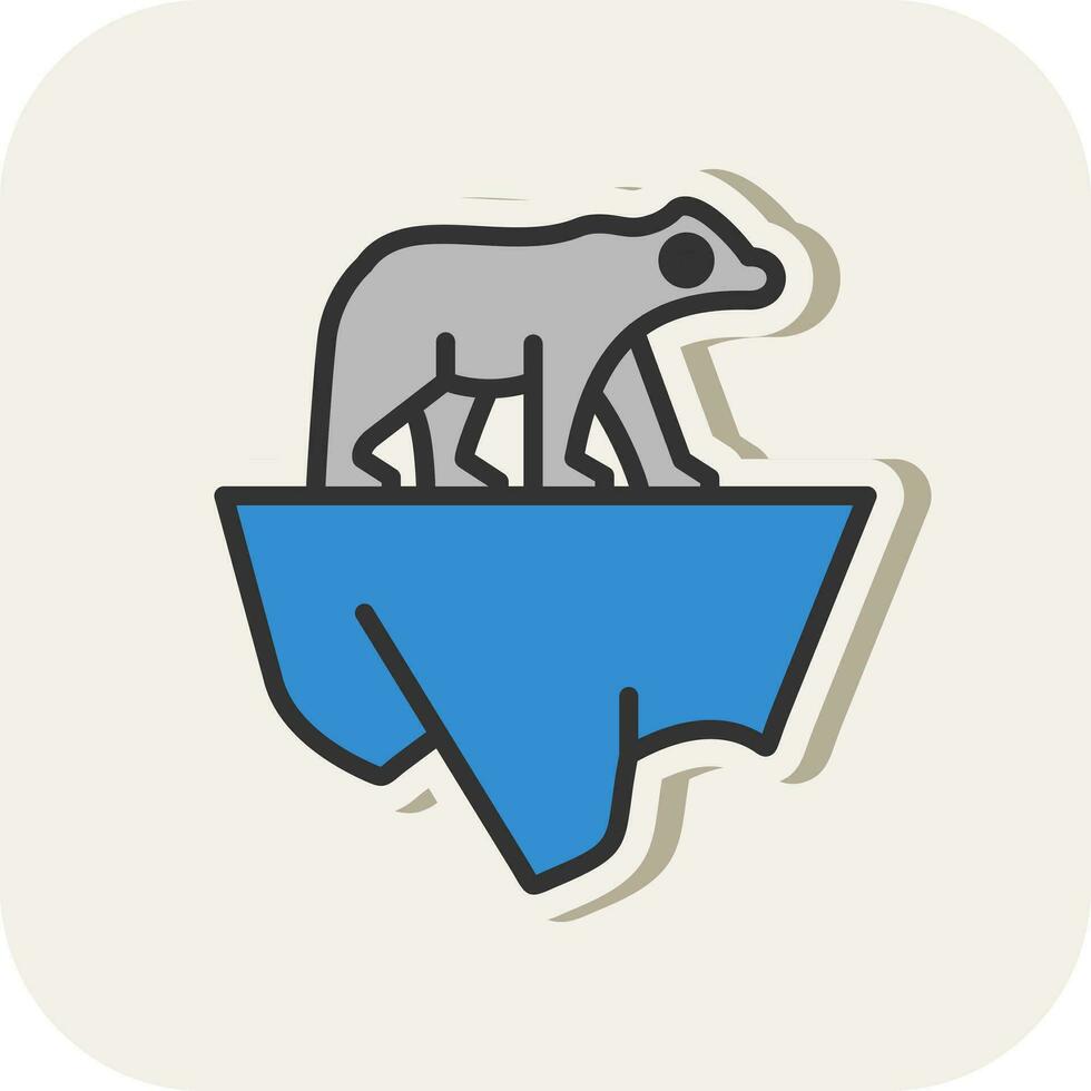 Polar bear Vector Icon Design