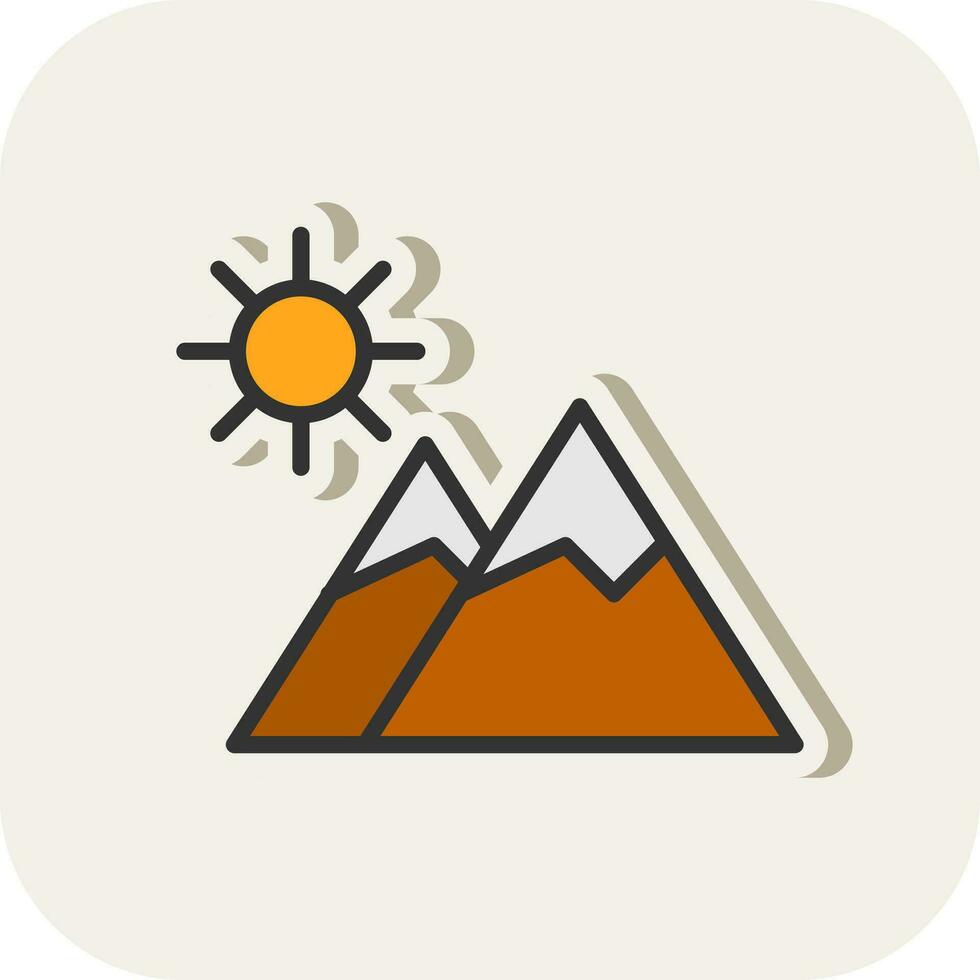 diseño de icono de vector de montañas