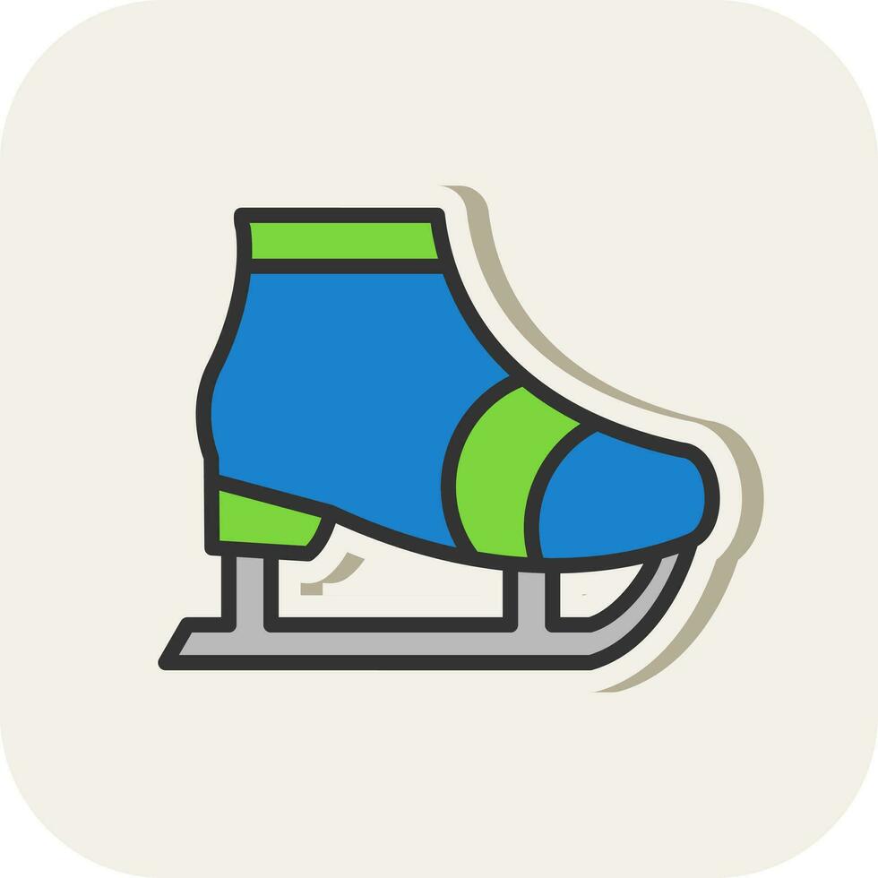 hielo patinar vector icono diseño