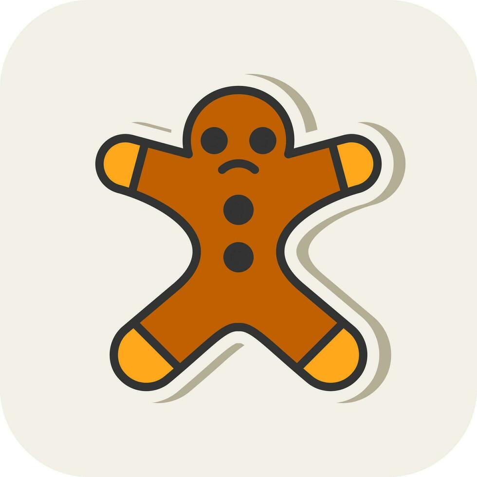 Gingerbread man Vector Icon Design