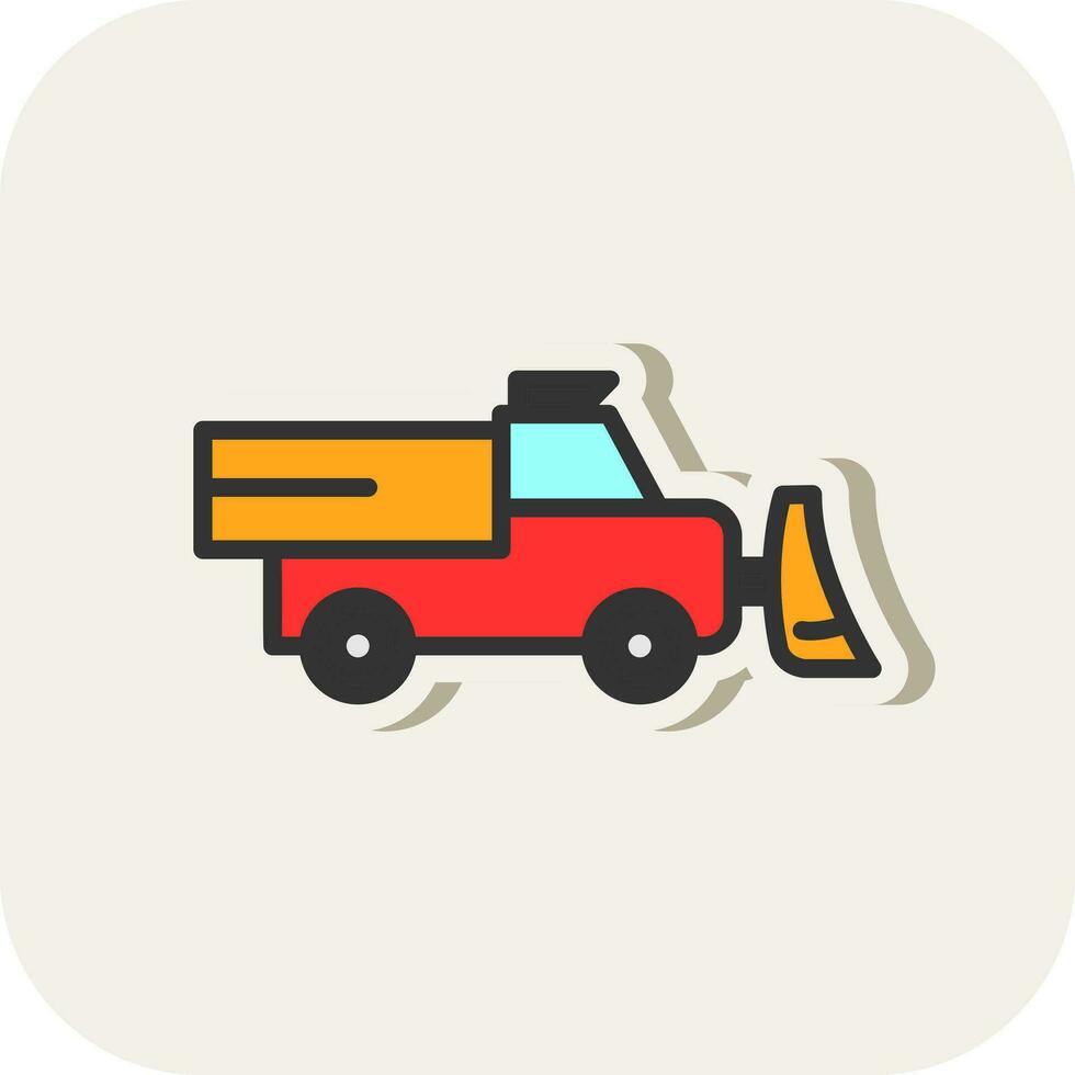 Snowplow Vector Icon Design