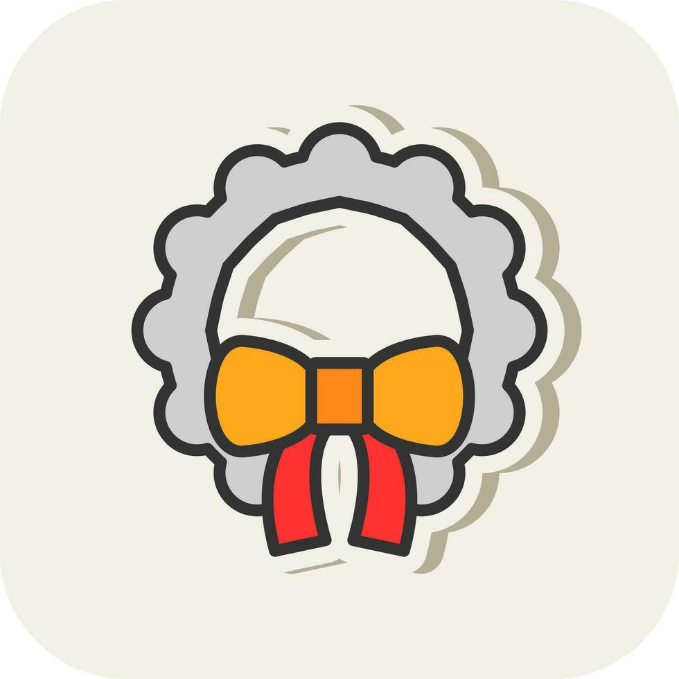 Christmas wreath Vector Icon Design