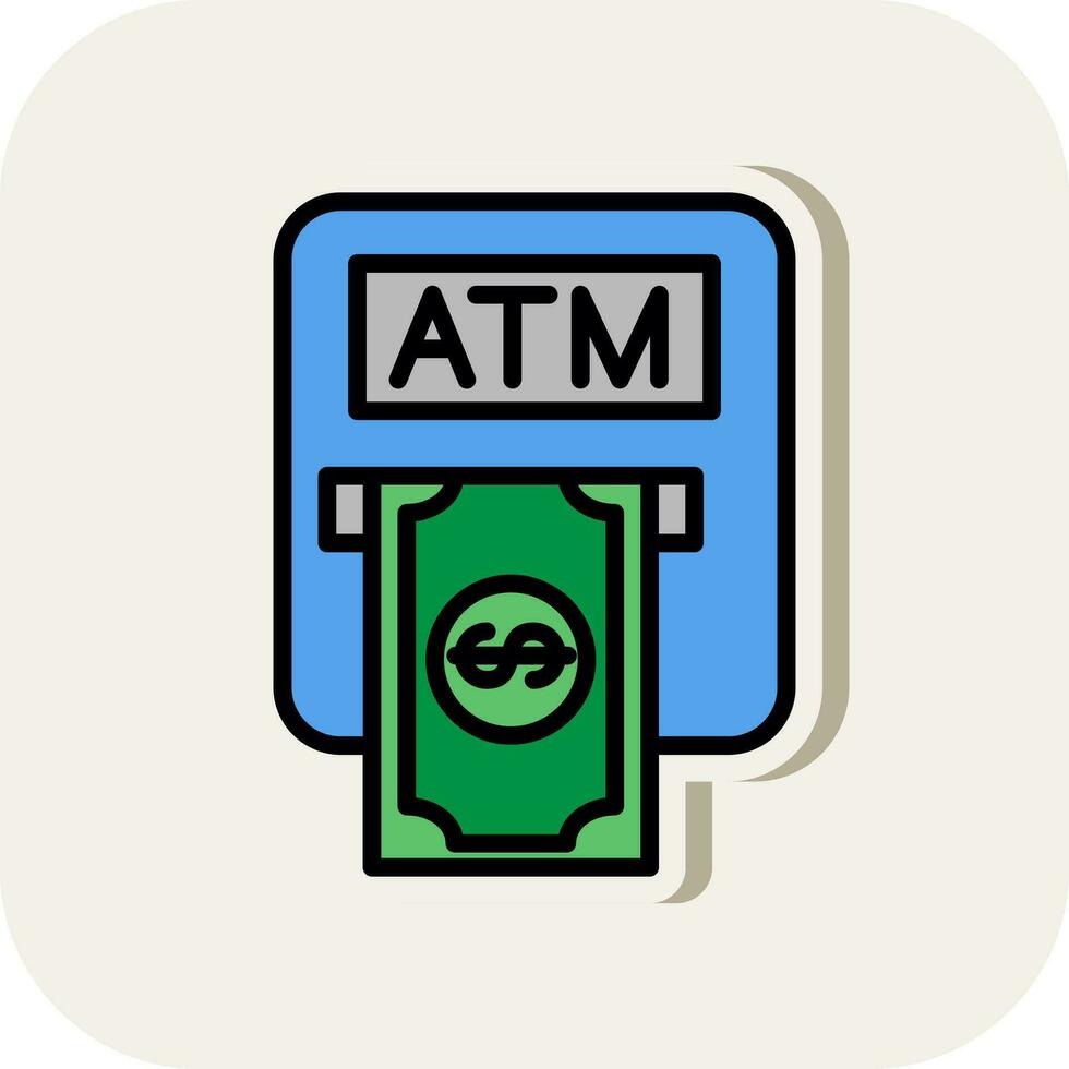 Atm machine Vector Icon Design