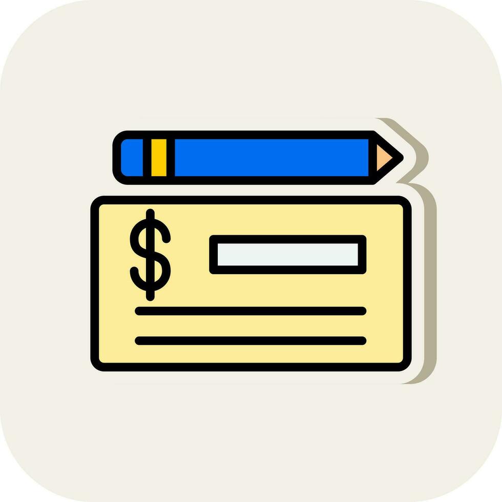 Cheque Vector Icon Design